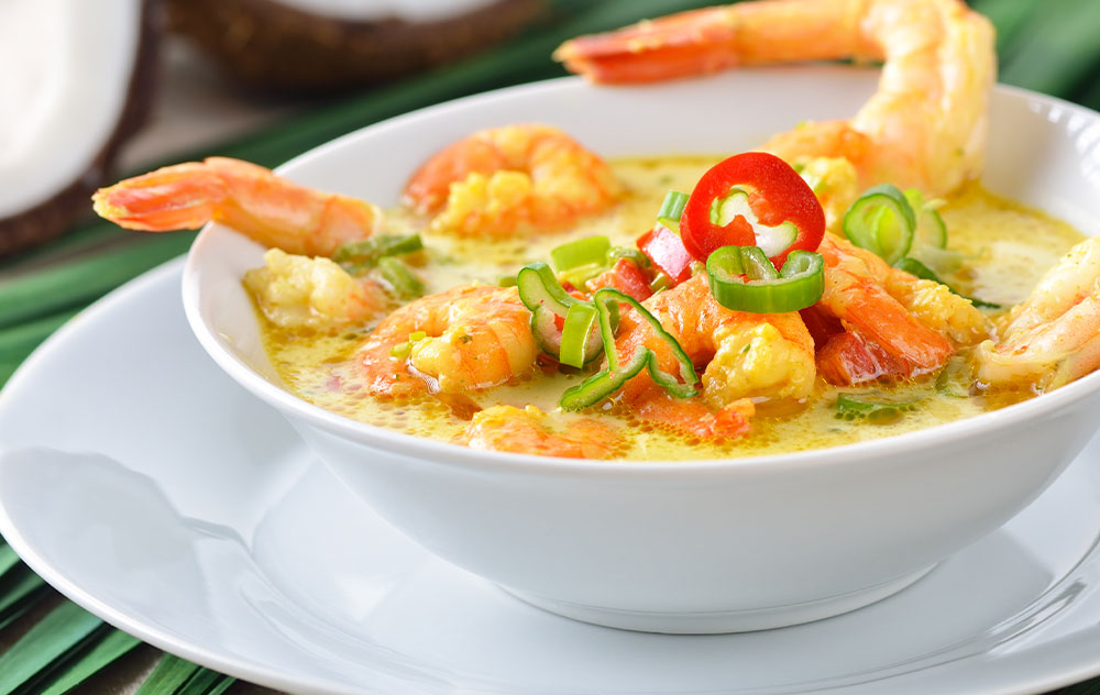 Curry-Kokossuppe frutti di mare